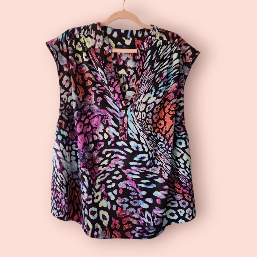 RACHEL Rachel Roy Animal Print Blouse Plus Size 3x